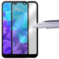 Скрийн протектор от закалено стъкло 3D Full Cover за Huawei Y5 2019 AMN-L29 черен кант